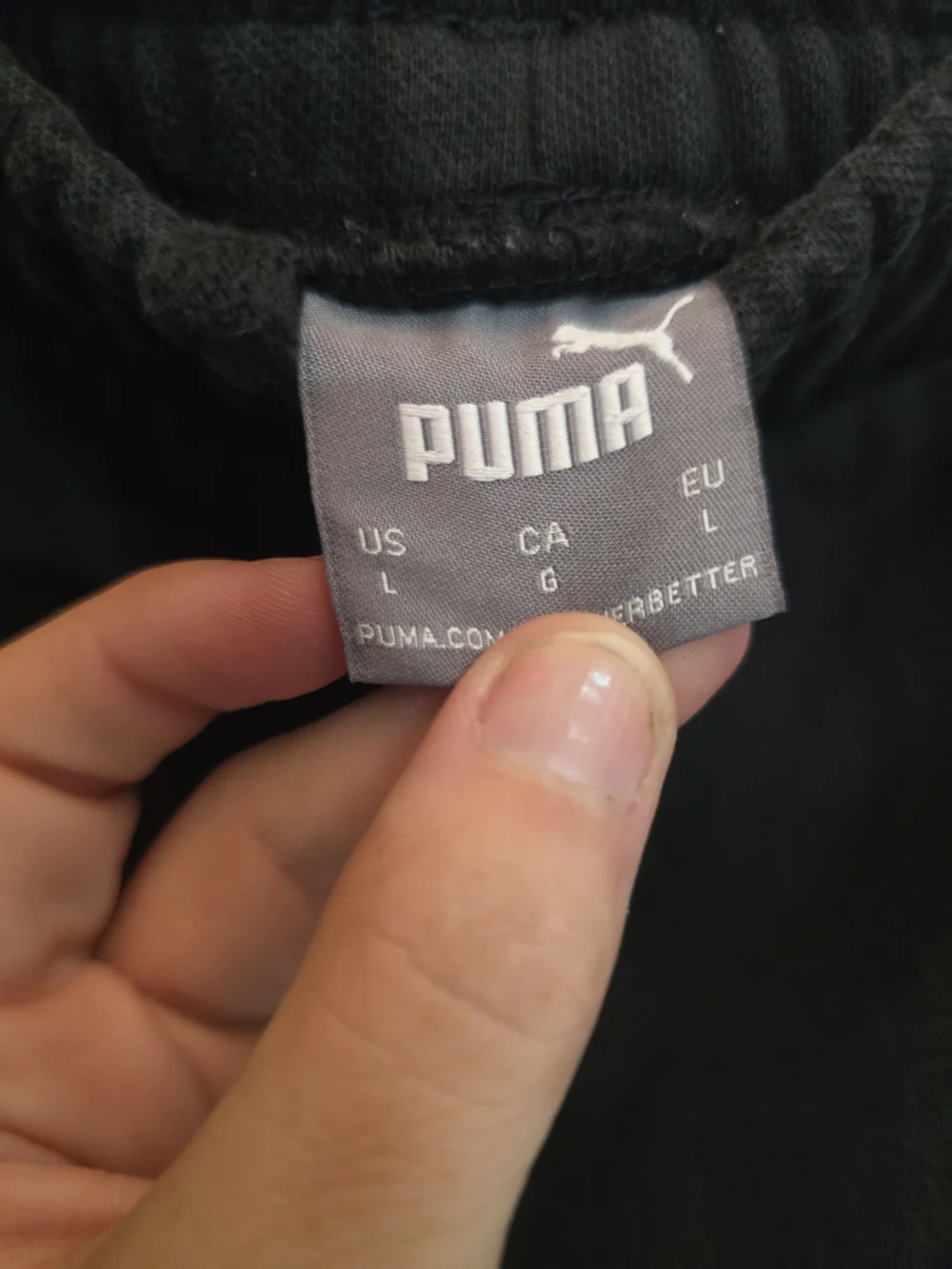 Puma  Black Logo Sweatpants